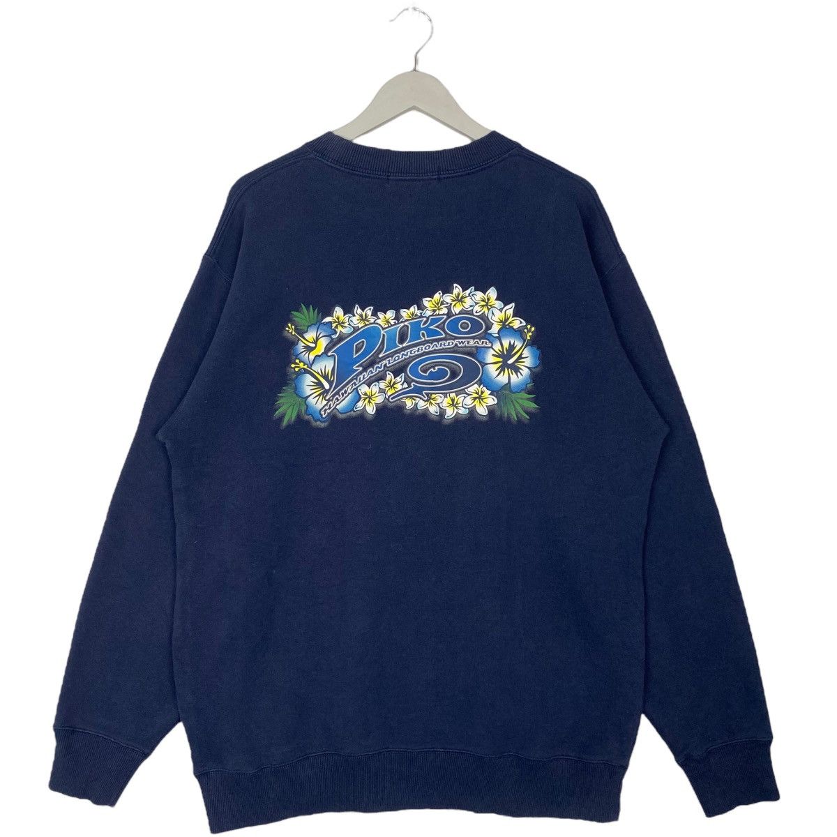 Vintage Vintage Piko Hawaiian Sweatshirt Crewneck Navy Blue Size L Size US L / EU 52-54 / 3 - 5 Thumbnail