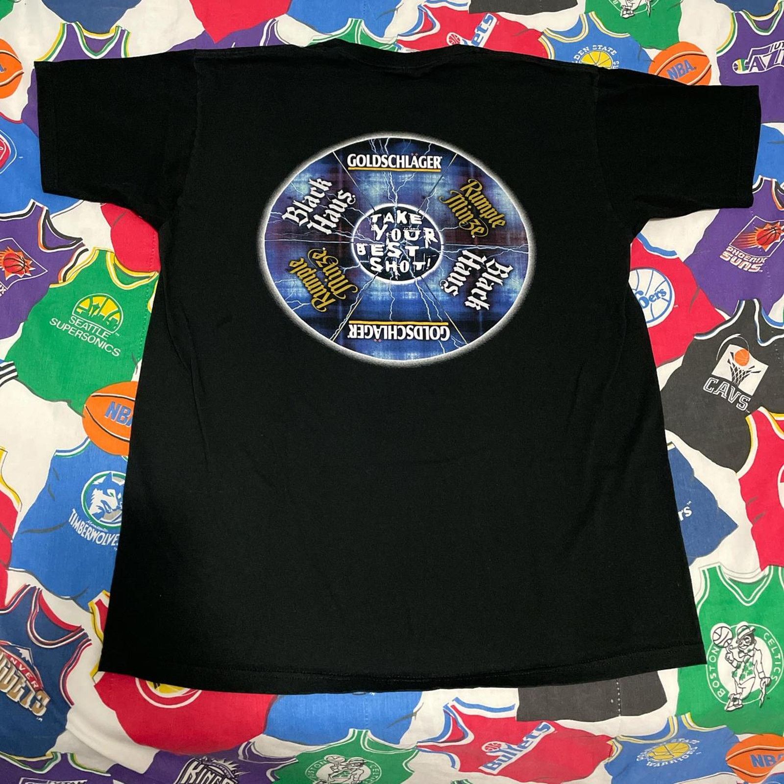 Vintage Vintage 2000s Goldschager Liqueur Alcohol Company Promo Tee Size US XL / EU 56 / 4 - 1 Thumbnail