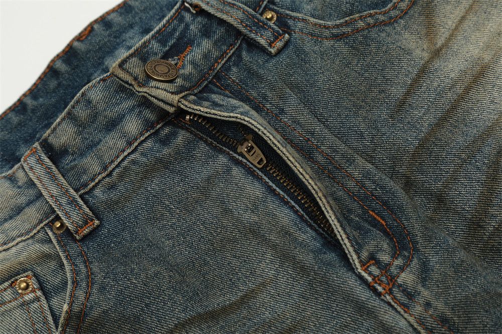 Japanese Brand × Jean Men's washed distressed loose ripped jeans Size US 33 - 5 Thumbnail