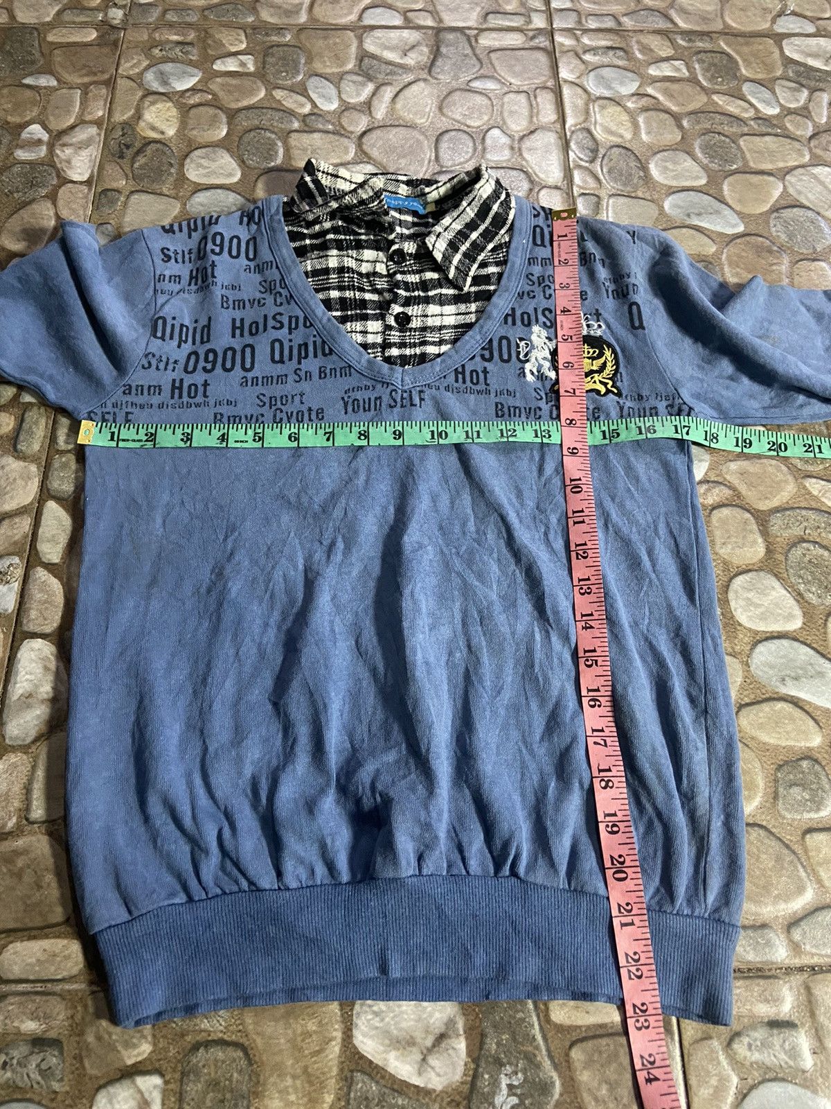 Hysteric Glamour × Japanese Brand VTG Y2K happy year sweatshirt double layer Size US S / EU 44-46 / 1 - 7 Thumbnail