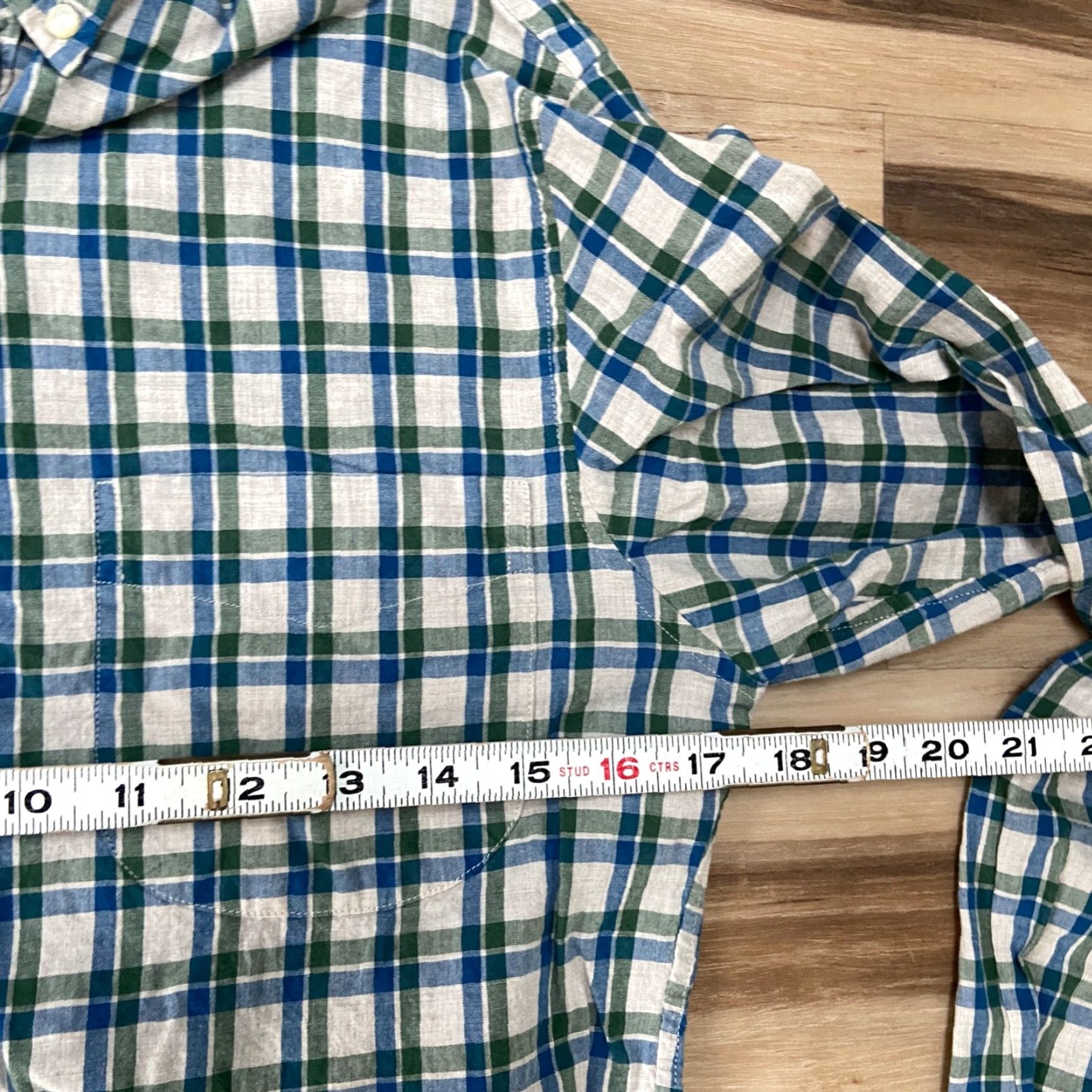 J.Crew J.CREW Shirt Mens XS Blue Green Plaid Classic Fit Button-Down Long Sleeve Size US XS / EU 42 / 0 - 5 Thumbnail