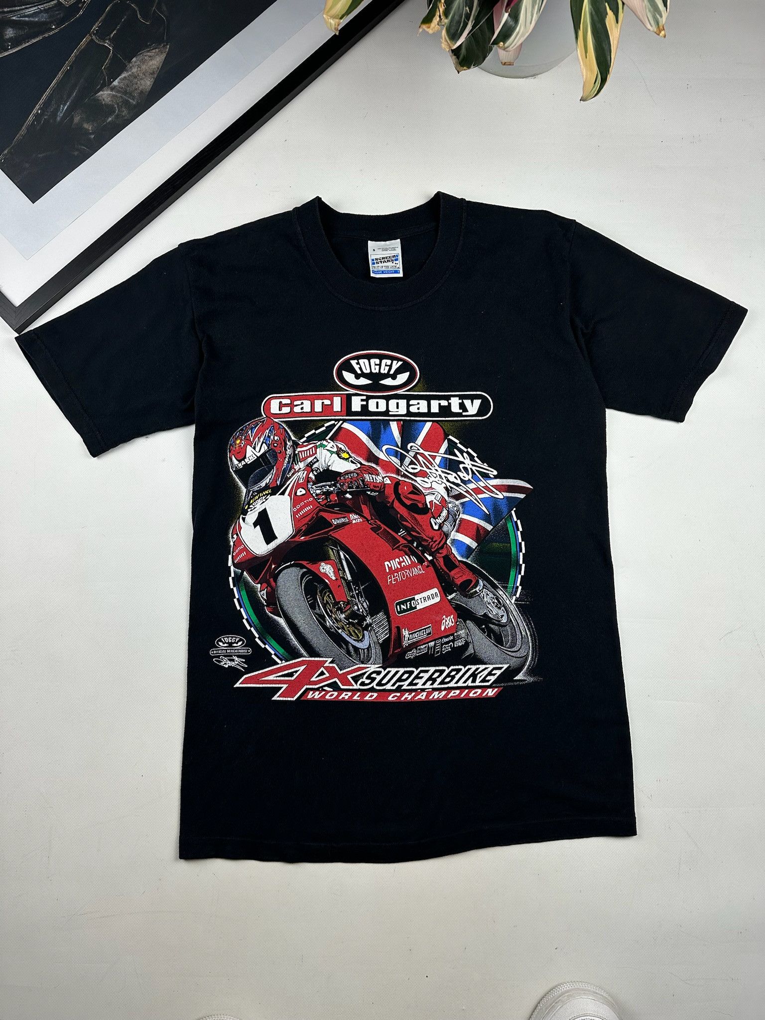 Ducati 90s DUCATI CARL FOGARTY LEGEND TT RACER Tee Size US S / EU 44-46 / 1 - 1 Thumbnail