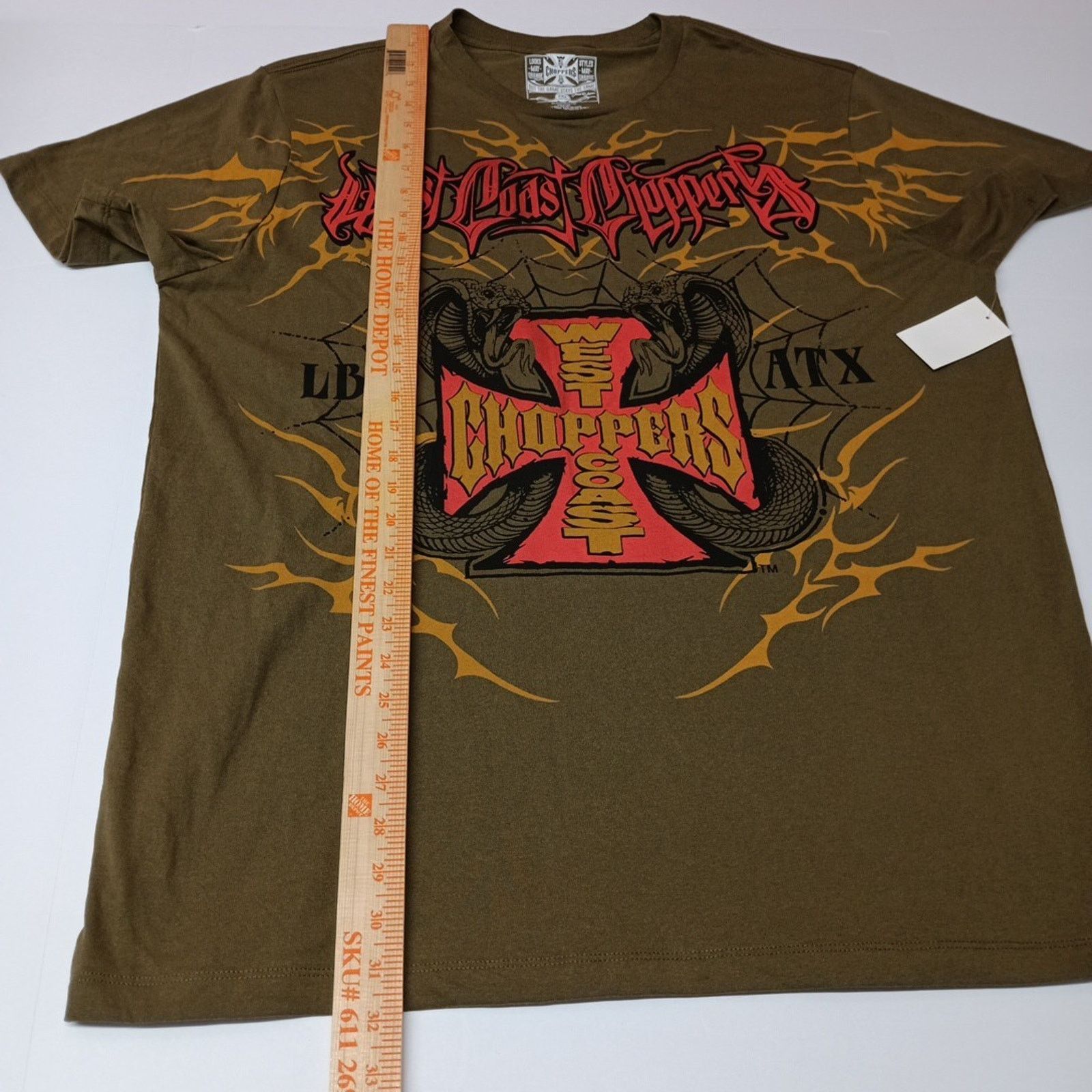 Other West Coast Choppers T-shirt Olive Green Size 2XL (50-52) NWT Size US XXL / EU 58 / 5 - 5 Thumbnail