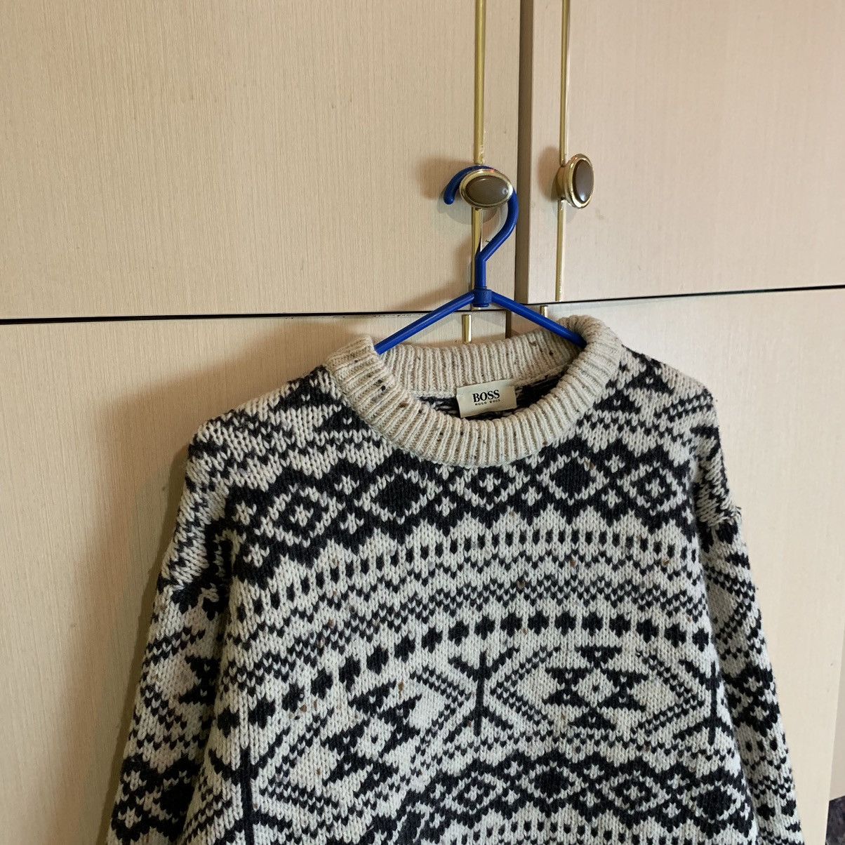 Hugo Boss Vintage Hugo Boss Knitted Lammwolle Sweater Made In Italy Size US L / EU 52-54 / 3 - 2 Thumbnail