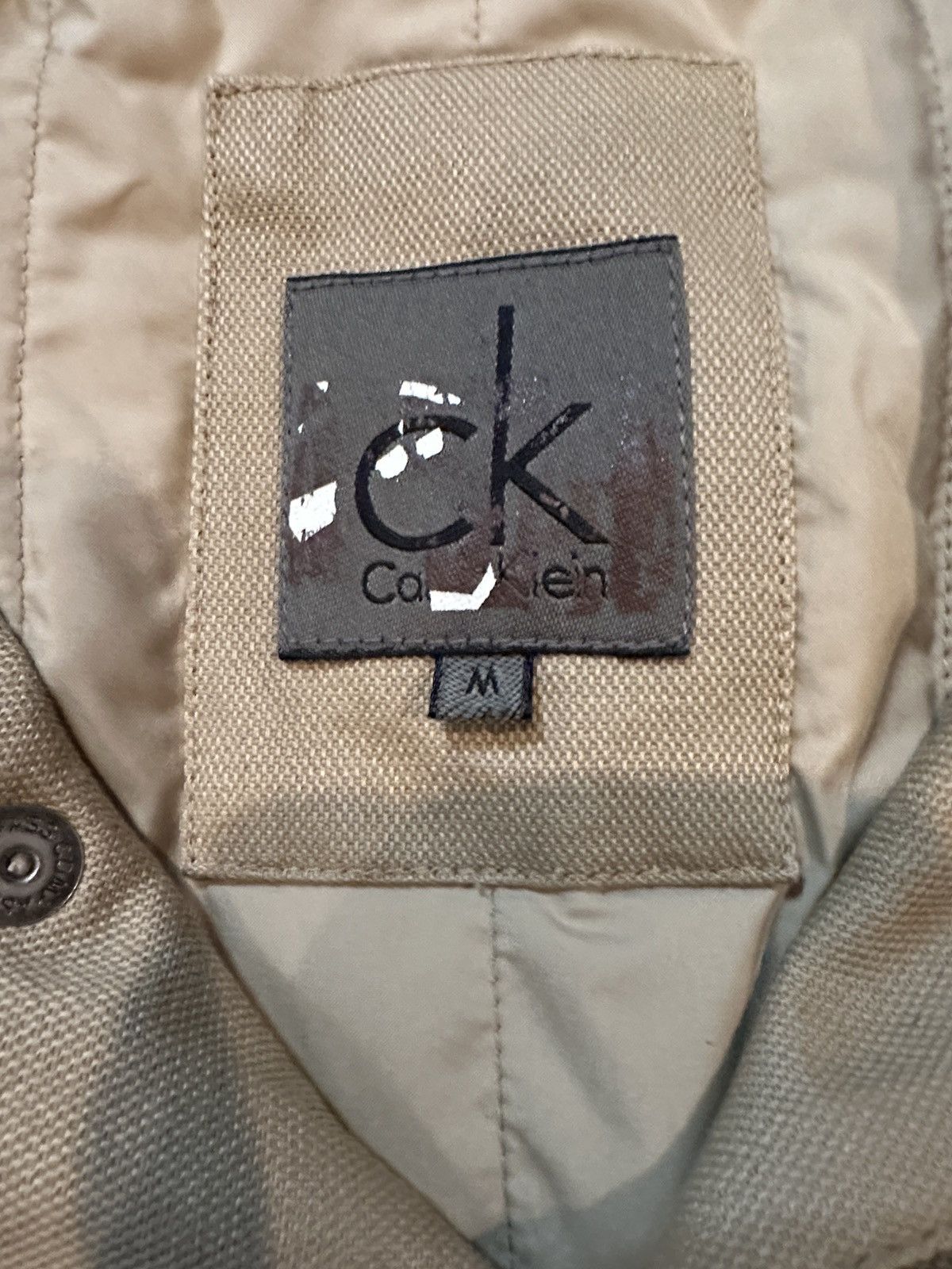 Calvin Klein Calvin Klein Beige Canvas Jacket Sz M Size US M / EU 48-50 / 2 - 7 Thumbnail