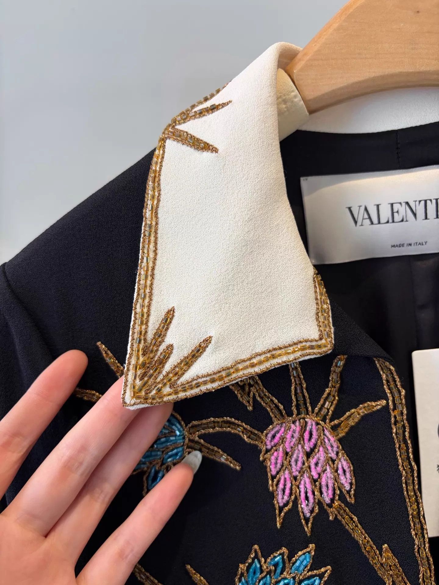 Valentino Valentino Runway Embroidered Floral Polo Neck Dress Mint 40 Size S / US 4 / IT 40 - 3 Thumbnail