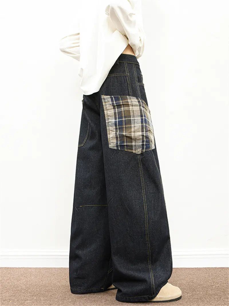 Japanese Brand Retro loose straight leg wide leg jeans Size US 32 / EU 48 - 5 Thumbnail