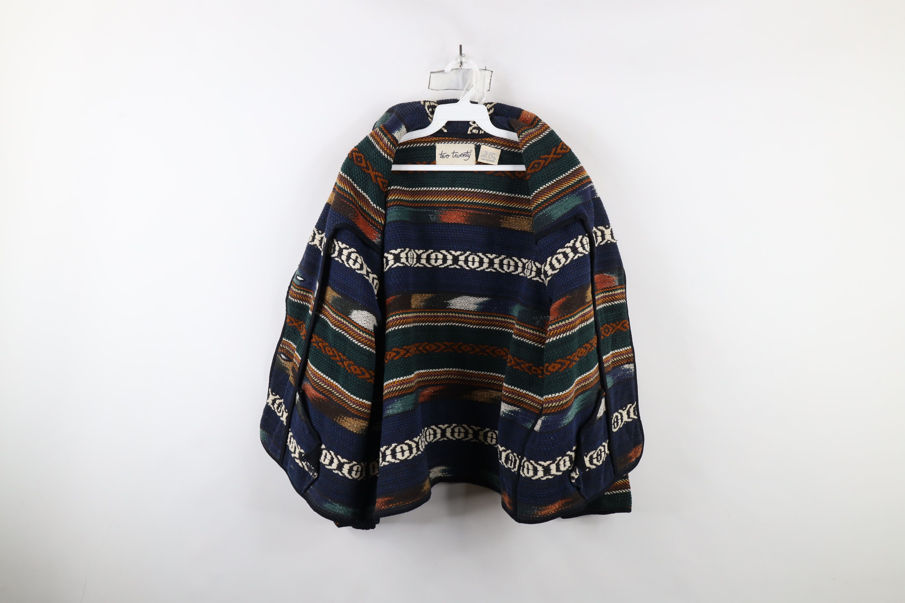 Vintage Vintage 90s Streetwear Rainbow Southwestern Tapestry Jacket Size L / US 10 / IT 46 - 9 Thumbnail