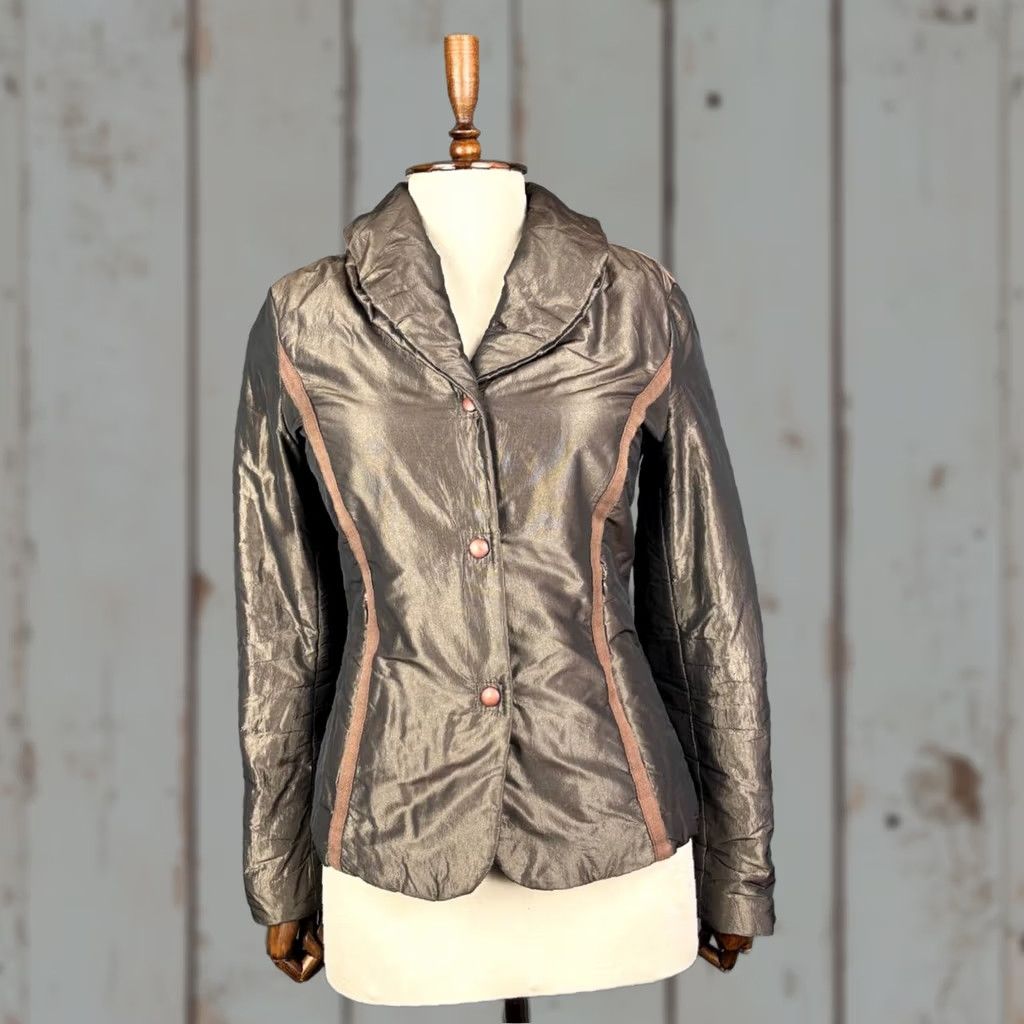 Sandro Sandro Ferrone Blazer Women Polyester Size 42 Bronze Brown Jacket Coat Slim Regular 90s Style Size XS / US 0-2 / IT 36-38 - 1 Thumbnail