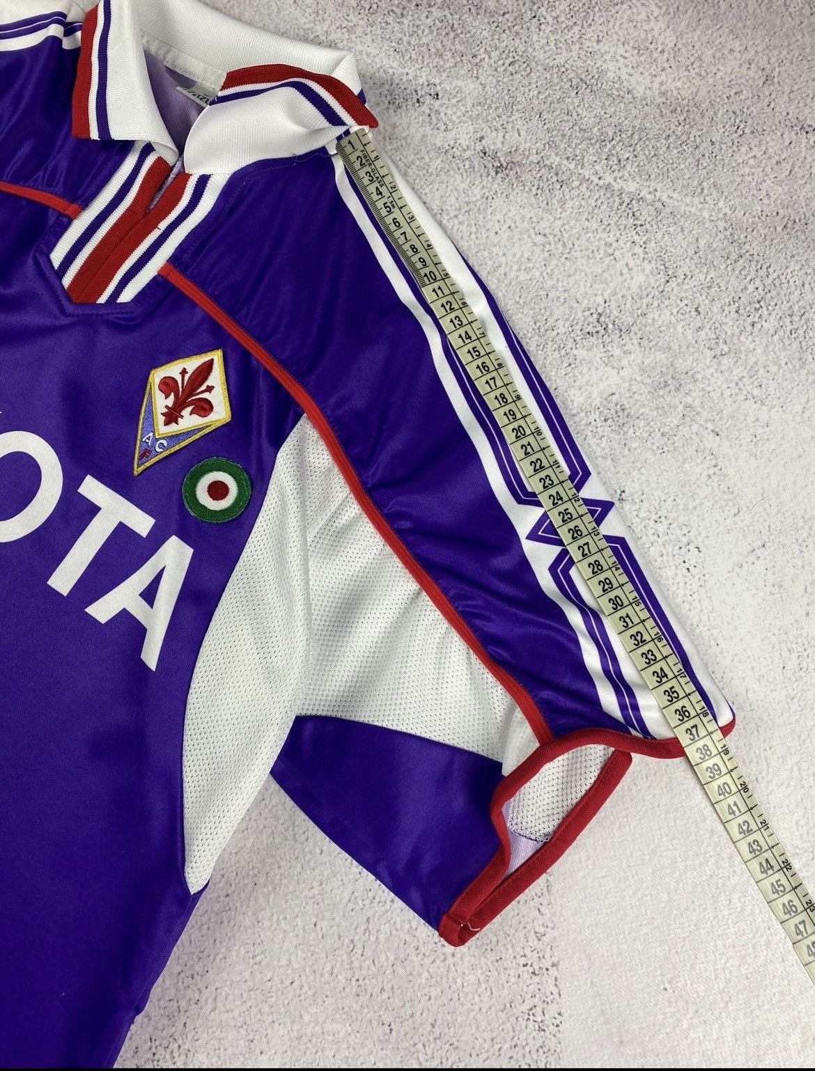 Mizuno Vintage AC Fiorentina 2001-2002 Home Football Mizuno Toyota Size US S / EU 44-46 / 1 - 12 Thumbnail