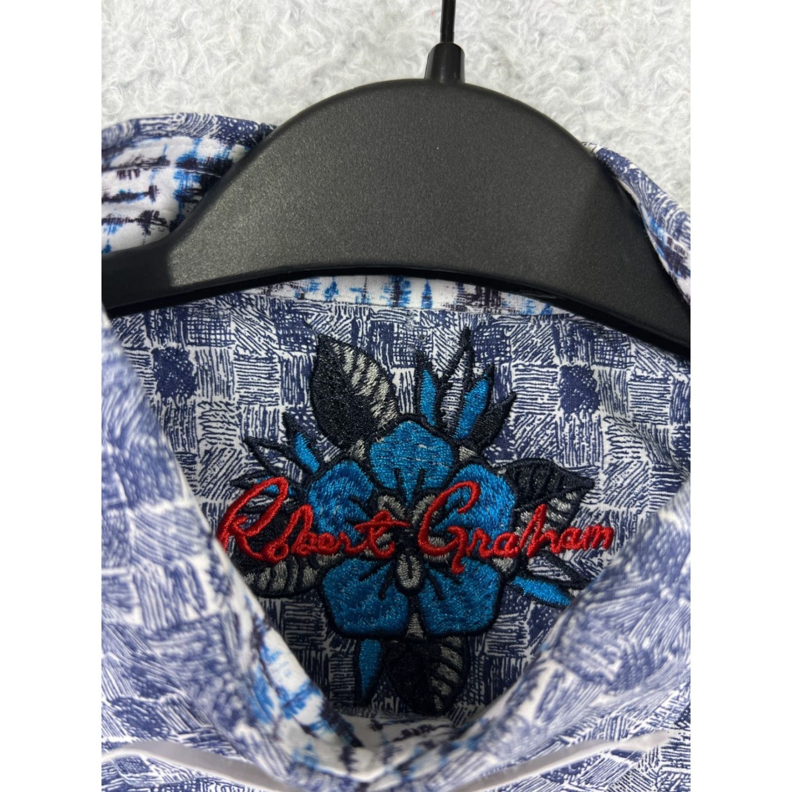 Robert Graham Robert Graham Shirt Mens Small Blue Button-Up Long Sleeve 100% Cotton Check Size US S / EU 44-46 / 1 - 3 Thumbnail