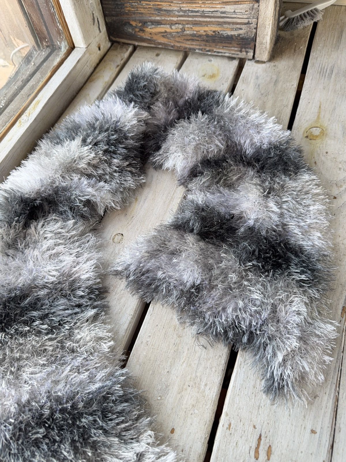 Vintage Avant Garde japanese fuzzy mohair Opium scarf vintage y2k Size ONE SIZE - 3 Thumbnail