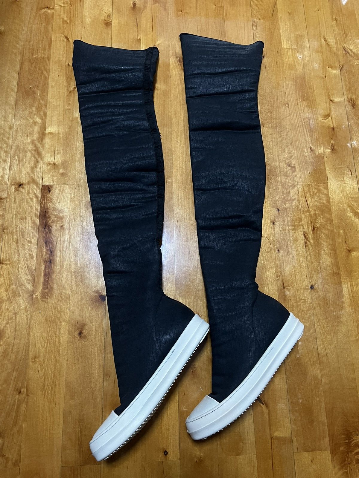 Rick Owens Drkshdw Rick owens drkshdw wax thigh high stocking ramones sz 38 Size US 8 / IT 38 - 3 Thumbnail