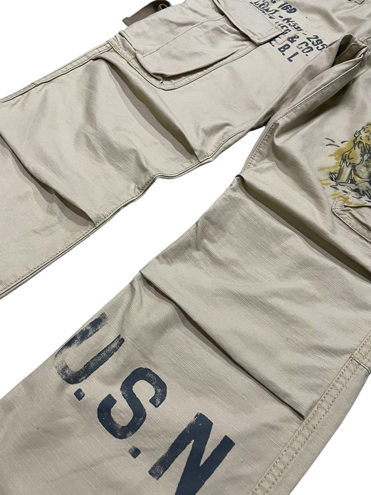 Avirex × Hysteric Glamour Rare Avirex Stencil Tattoo Naked Girl USN Cargo Pants Size US 30 / EU 46 - 8 Thumbnail
