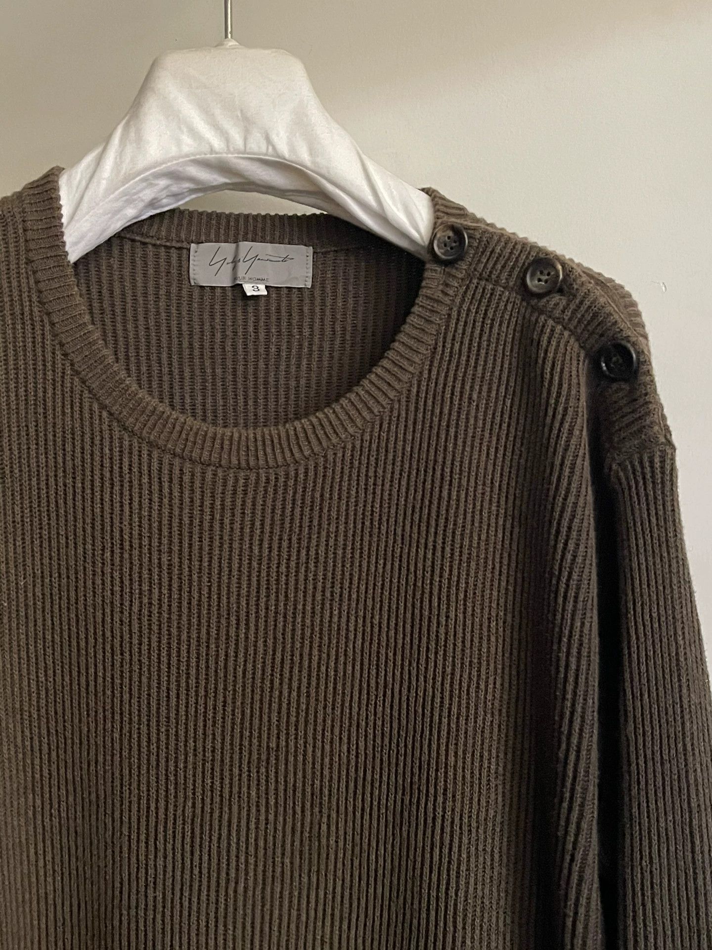 Yohji Yamamoto Button Shoulder Sweater