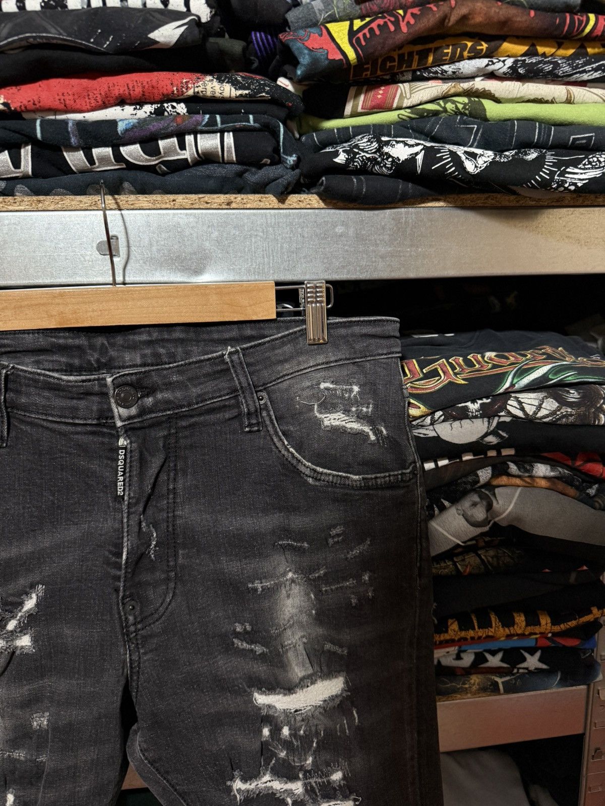 Dsquared2 Rare Luxury Dsquared2 Distressed Denim Gray Jeans Y2K Hype Size US 34 / EU 50 - 6 Thumbnail