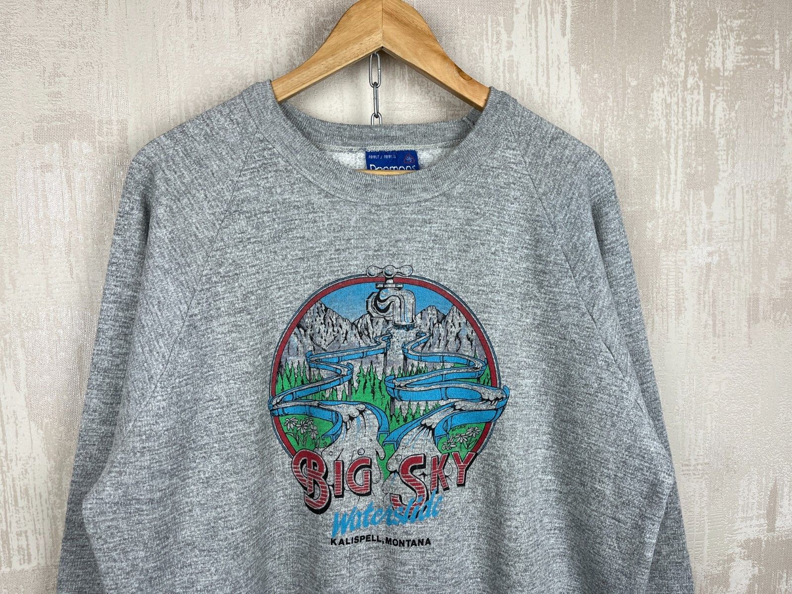 Vintage Vintage Big Sky Waterslide Kalispell Montana Sweatshirt Size US XL / EU 56 / 4 - 3 Thumbnail