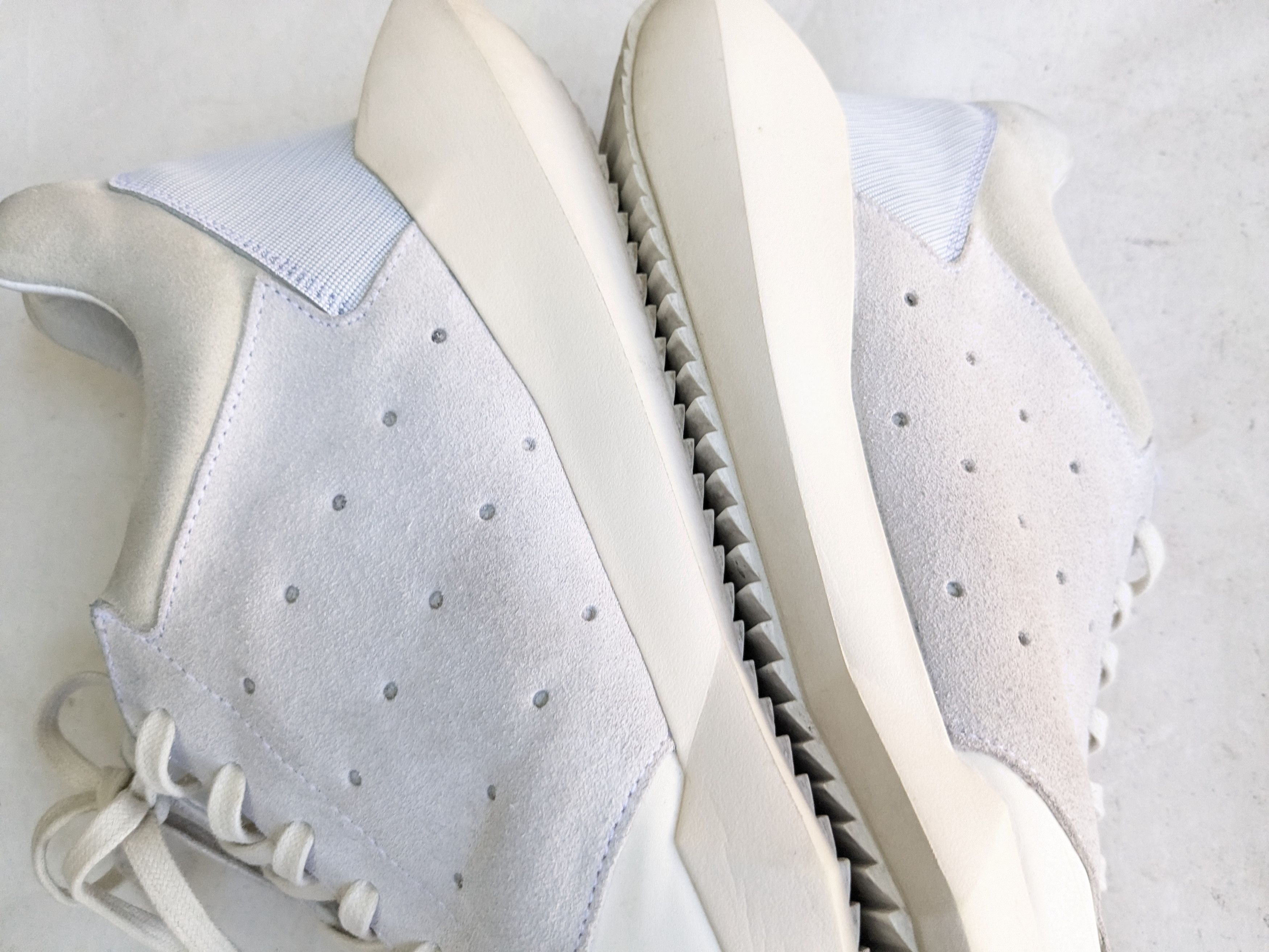 Adidas × Rick Owens Adidas x Rick Owens Tech Runner White Gray 11 B35085 Size US 11 / EU 44 - 10 Thumbnail