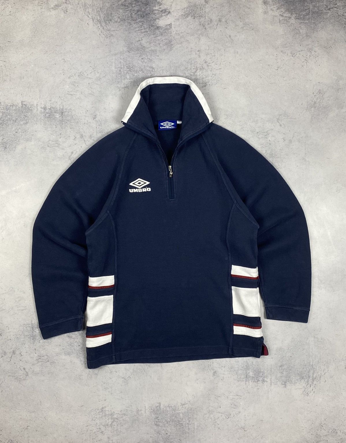 Umbro Vintage 90s Umbro Sweater 1/3 Zip Up Retro Jumper Sweater Size US XS / EU 42 / 0 - 2 Thumbnail