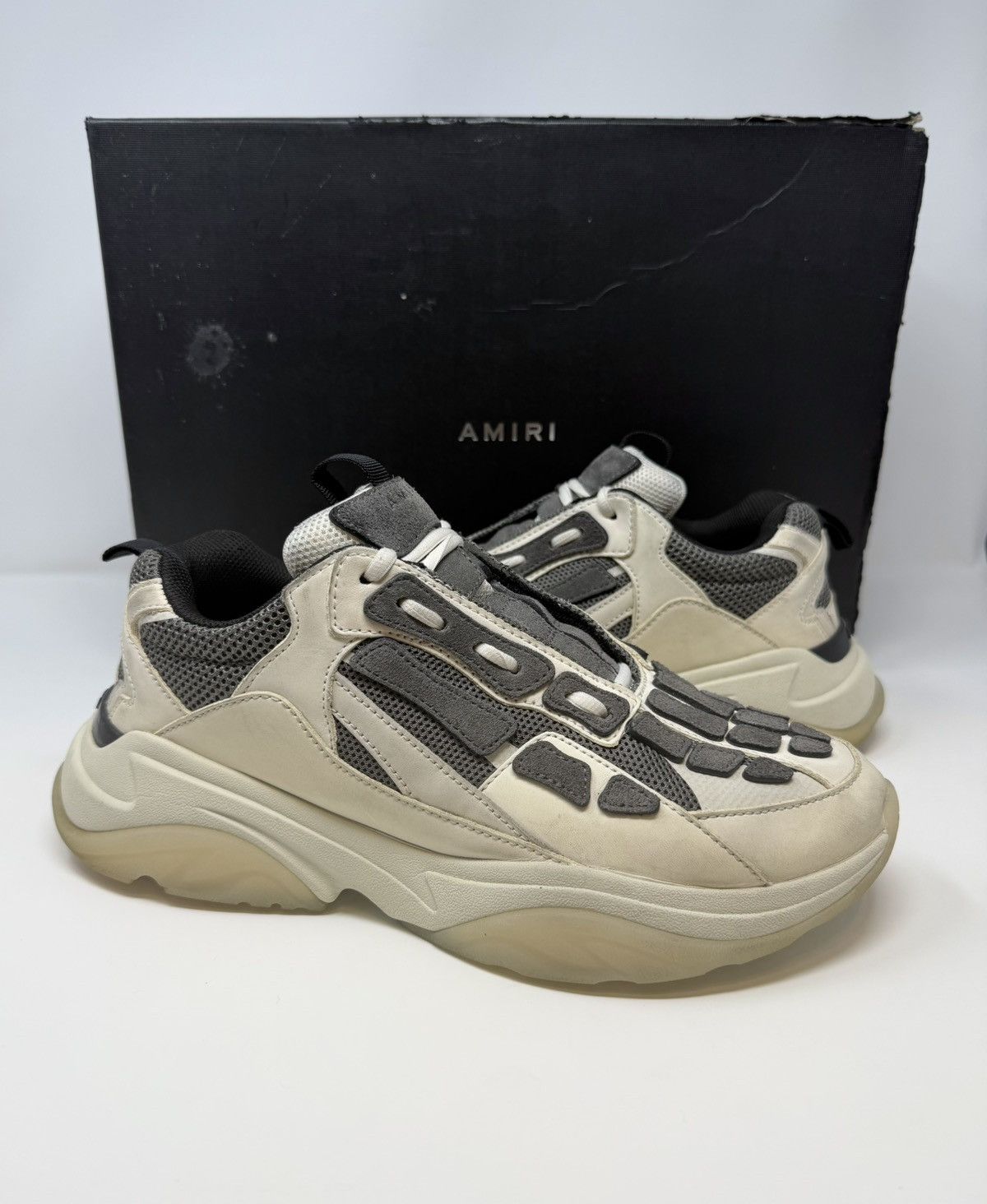 Amiri Amiri Bonerunner Sneaker Tan/Grey Size US 10 / EU 43 - 1 Thumbnail