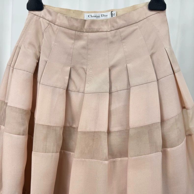 Dior Dior Lotus-coloured silk skirt Size 24" / US 00 / IT 34 - 3 Thumbnail