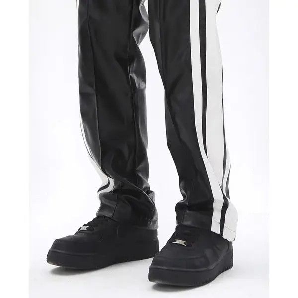 VIBE Retro high street pu leather hip hop slim pants Size US 30 / EU 46 - 3 Thumbnail