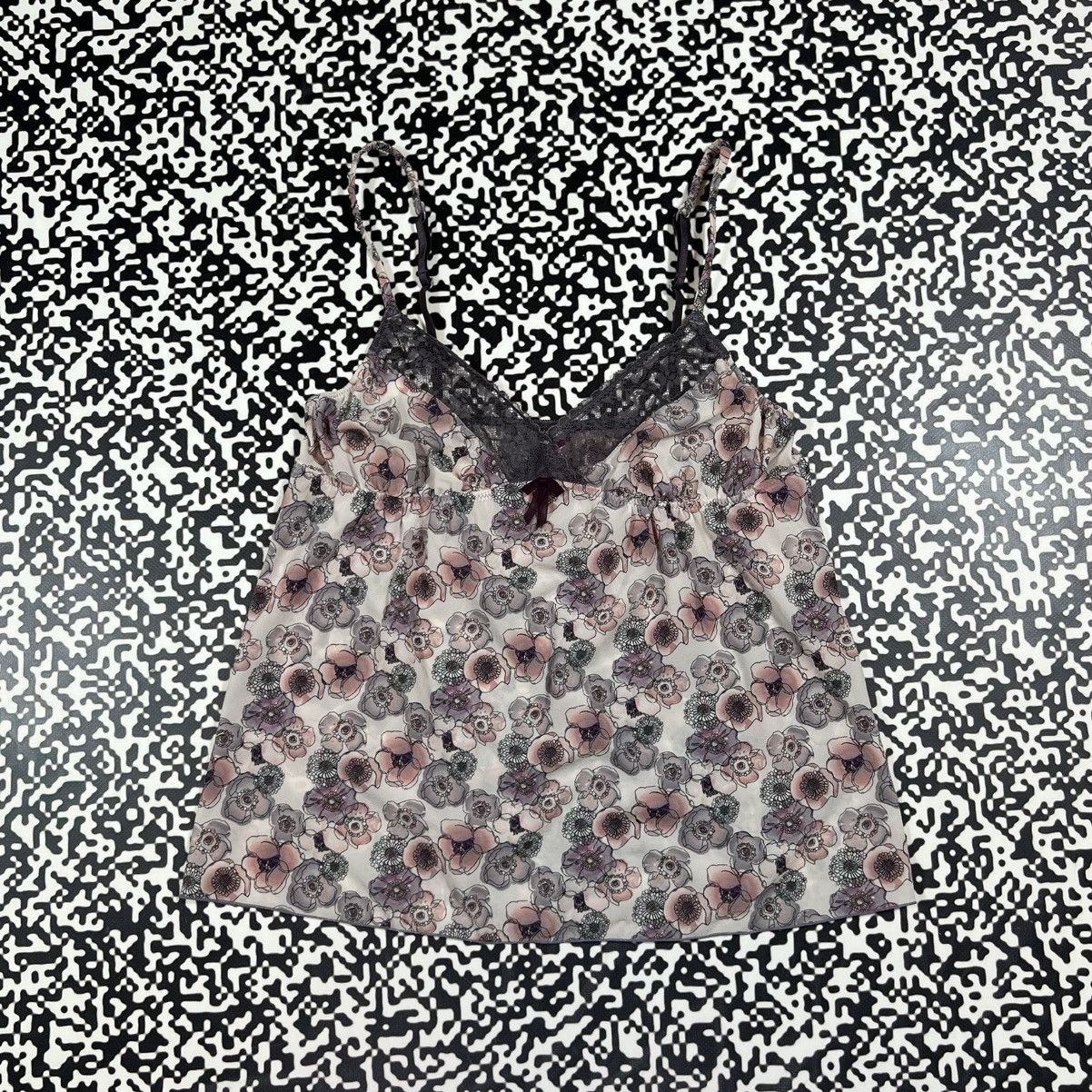 Vintage Vintage Y2K Retro Floral Sexy Style Tank Top Sleeveless 90s Size M / US 6-8 / IT 42-44 - 3 Thumbnail