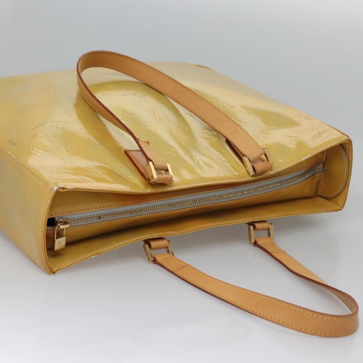 Louis Vuitton LOUIS VUITTON Monogram Vernis Columbus Tote Bag Gris M91028 Size ONE SIZE - 7 Thumbnail