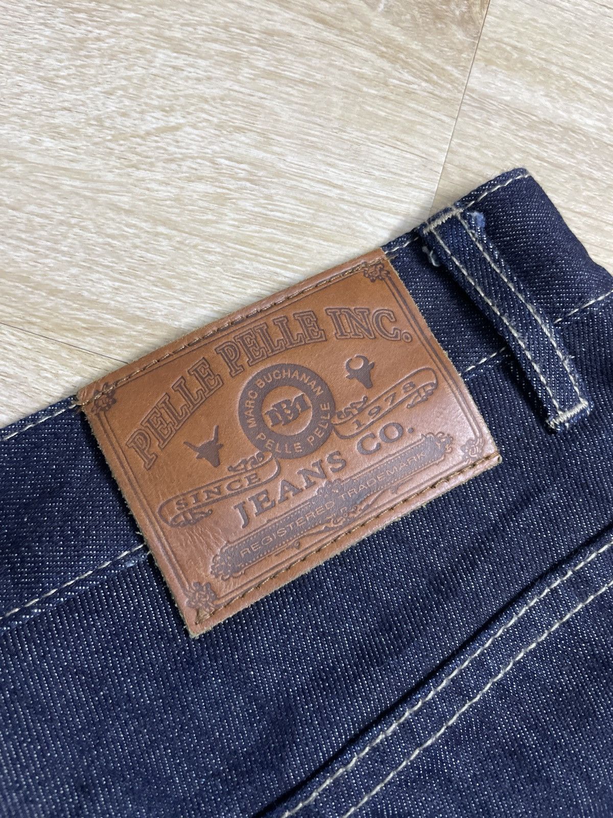 Marc Buchanan × Pelle Pelle × Vintage Vintage Pele Pele X Marc Buchanan Baggy denim pants Size US 34 / EU 50 - 12 Thumbnail