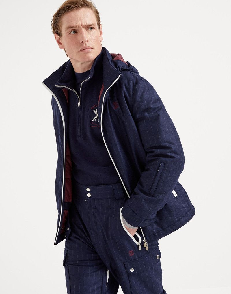 Brunello Cucinelli o1w1db10226 Wr Padded Jacket in Navy Blue Size US L / EU 52-54 / 3 - 4 Thumbnail