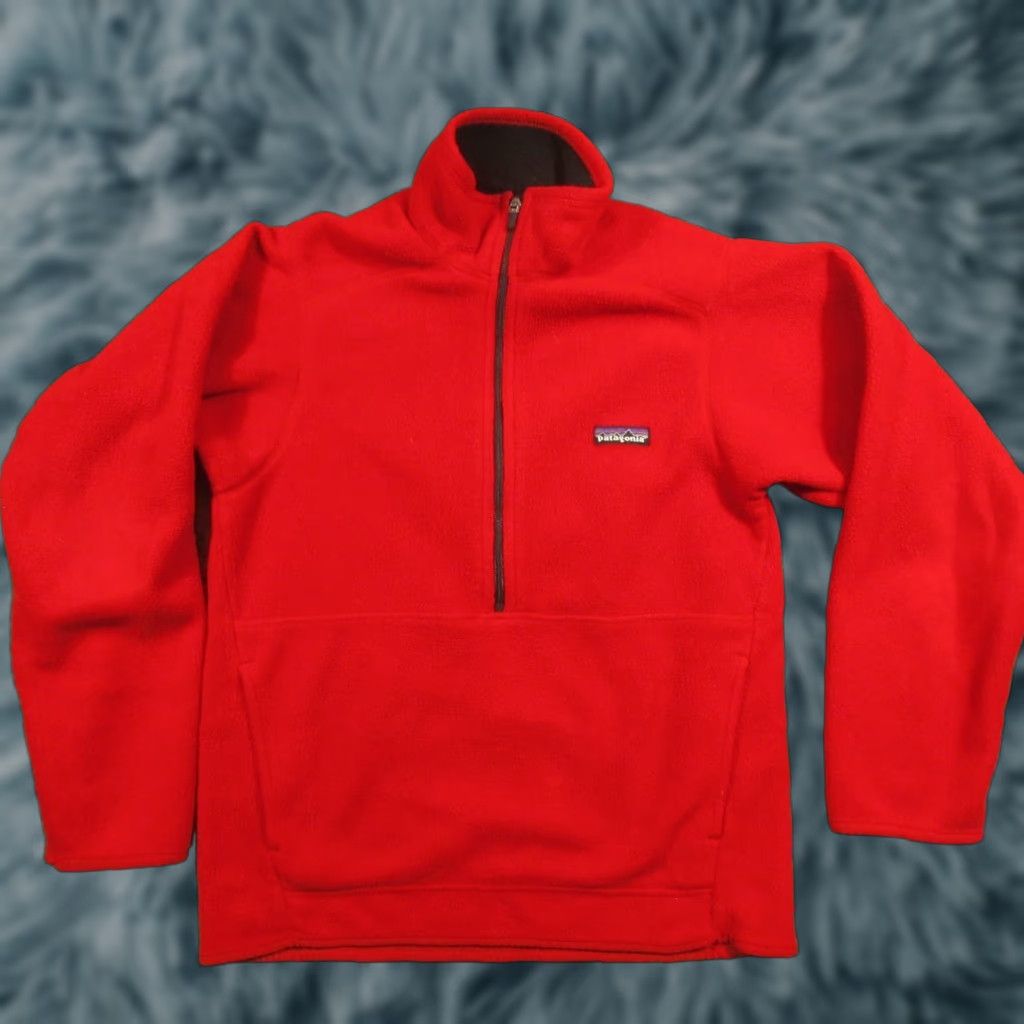 Patagonia VINTAGE Patagonia Synchilla 1/2 Zip Anorak Shirt Mens XS Red Pullover Fleece Sweater 90s Size US XS / EU 42 / 0 - 1 Thumbnail