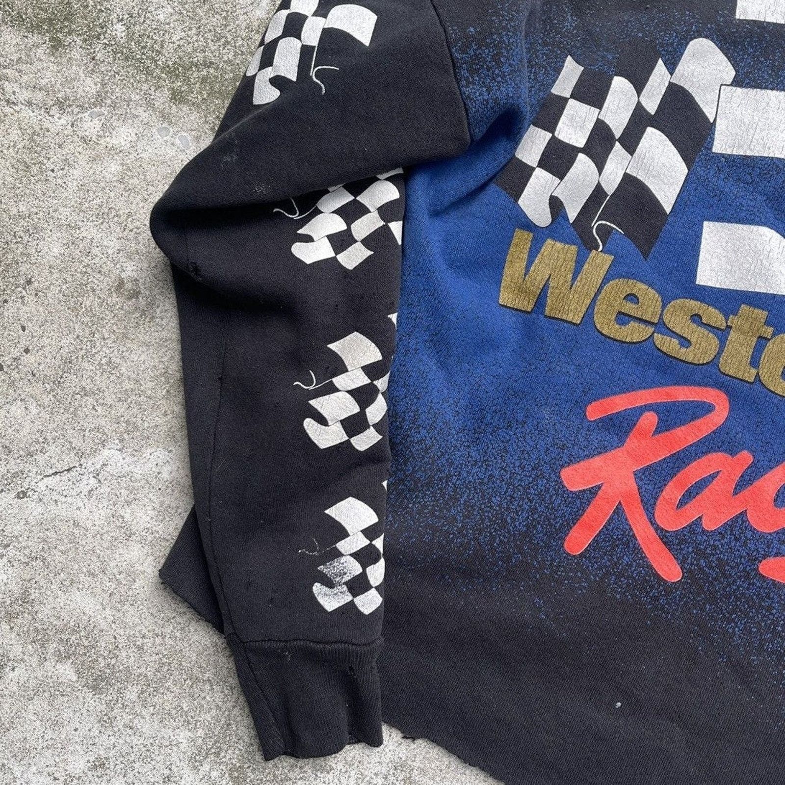 NASCAR 90s Racing Sweatshirt Thrashed Faded Distressed ERD Grunge Size US XL / EU 56 / 4 - 10 Thumbnail