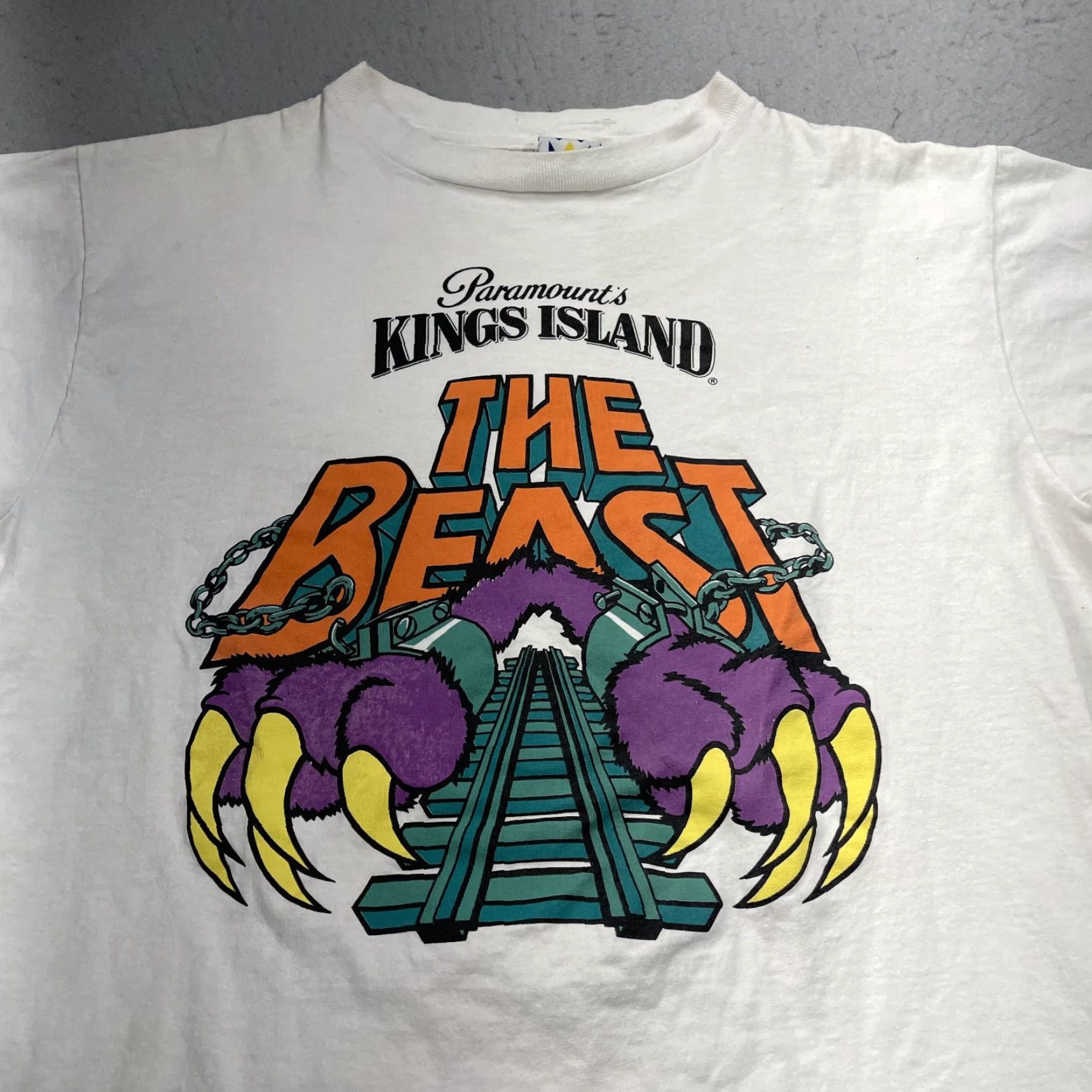 Vintage VINTAGE Paramount Kings Island The Beast Shirt Mens Large Single Stitch Ride 90s Size US L / EU 52-54 / 3 - 2 Thumbnail