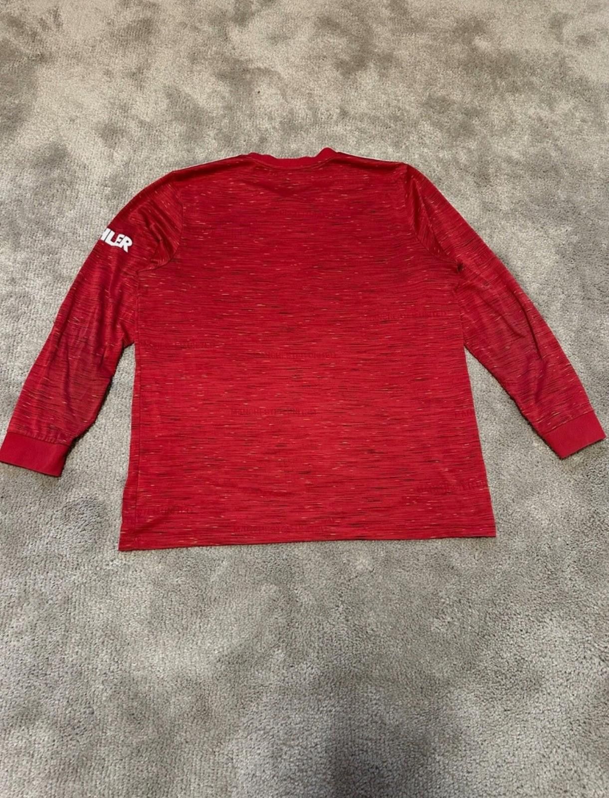 Adidas Adidas 2020-21 Manchester United Home Long Sleeve Jersey Size US XL / EU 56 / 4 - 10 Thumbnail