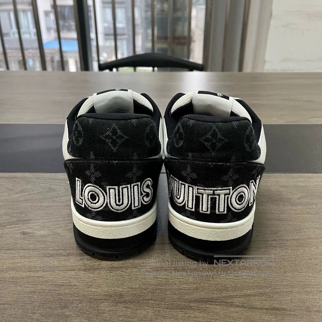 Louis Vuitton LV Trainer Black White Velcro Size 44. Size US 10.5 / EU 43-44 - 5 Thumbnail