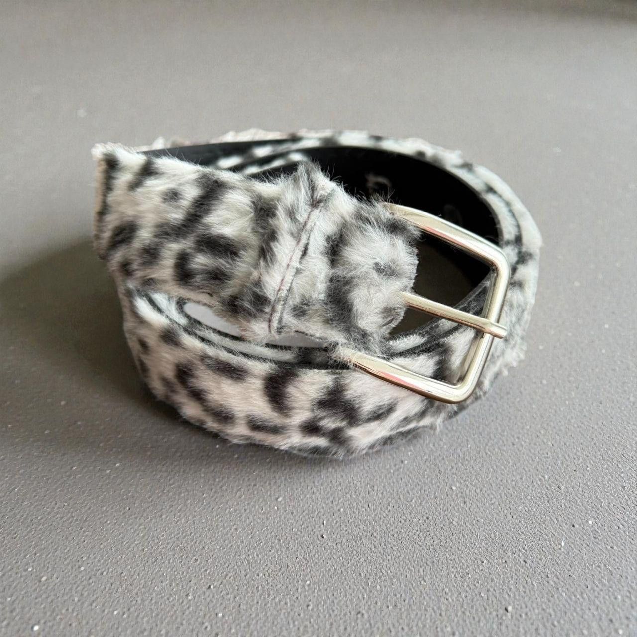 Other White Leopard Print Western Belt Size ONE SIZE - 1 Thumbnail