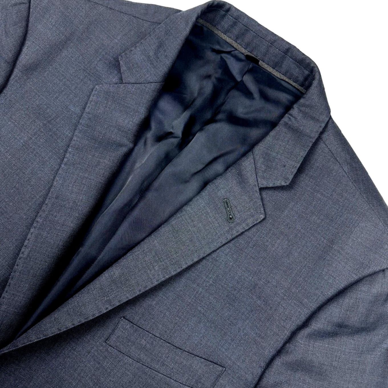 J.Crew VINTAGE J. Crew Blazer Mens 42L Wool 2-Button Notch Lapel Gray Jacket Front Button Style Two Button Regular Mens Size 42R - 2 Thumbnail