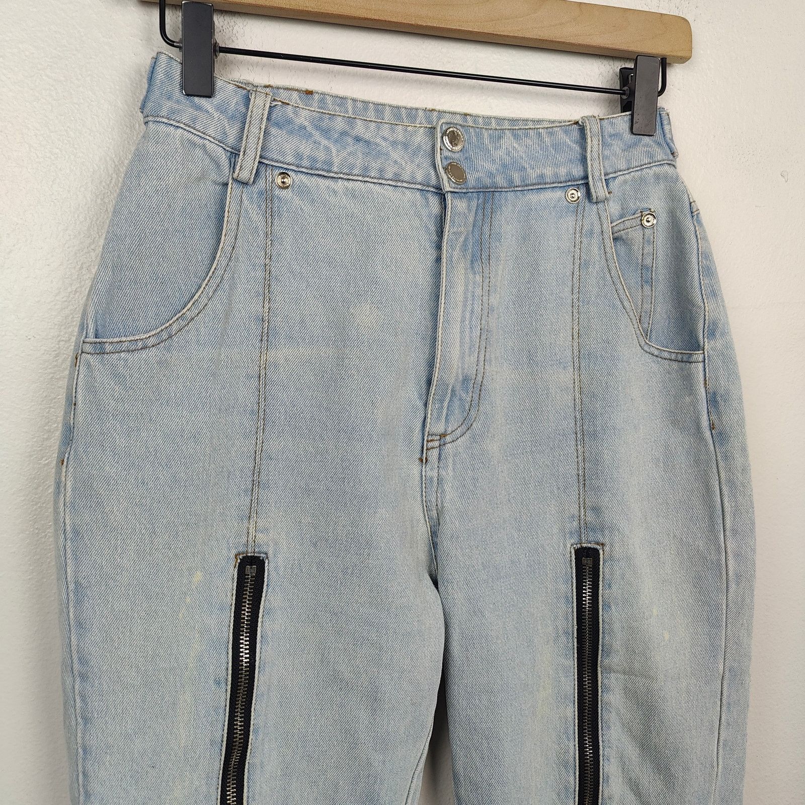 Other Maniere De Voir Straight Jeans Womens 8 Zippered Size 30" / US 8 / IT 44 - 2 Thumbnail