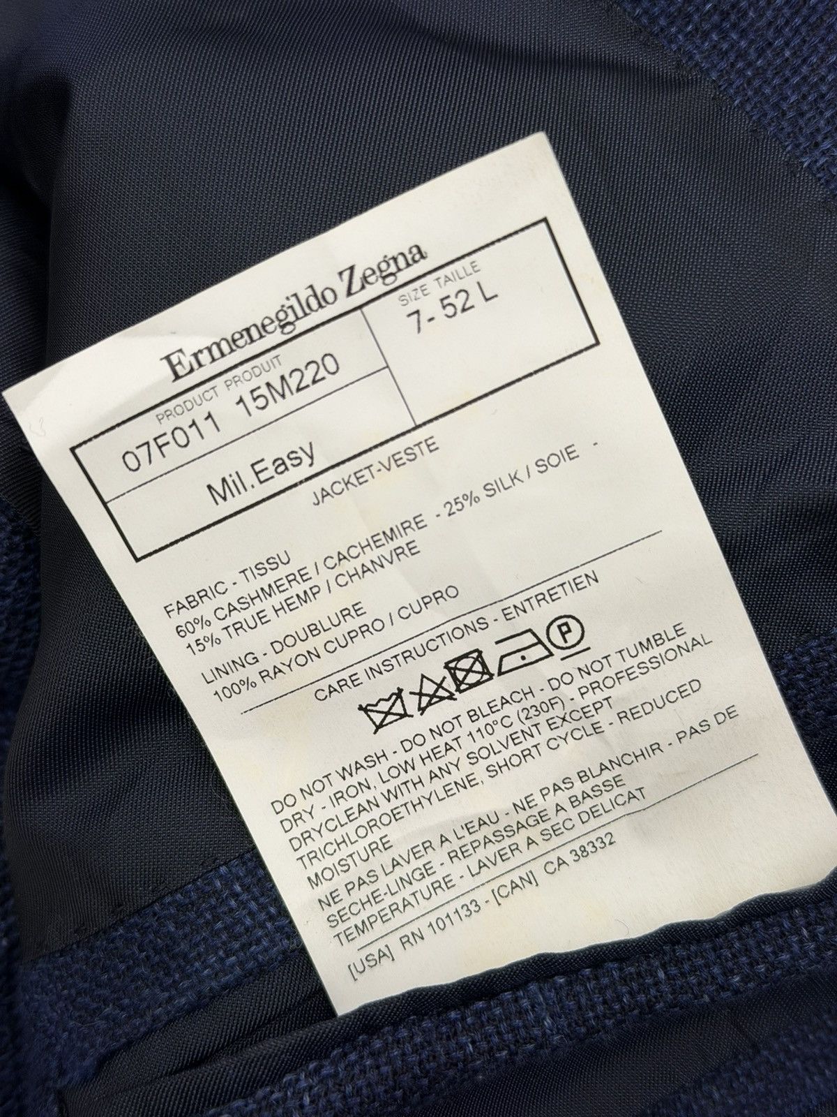Ermenegildo Zegna Ermenegildo Zegna Su Misura Cashmere Silk Hemp Blazer 52 L Size 52L - 5 Thumbnail
