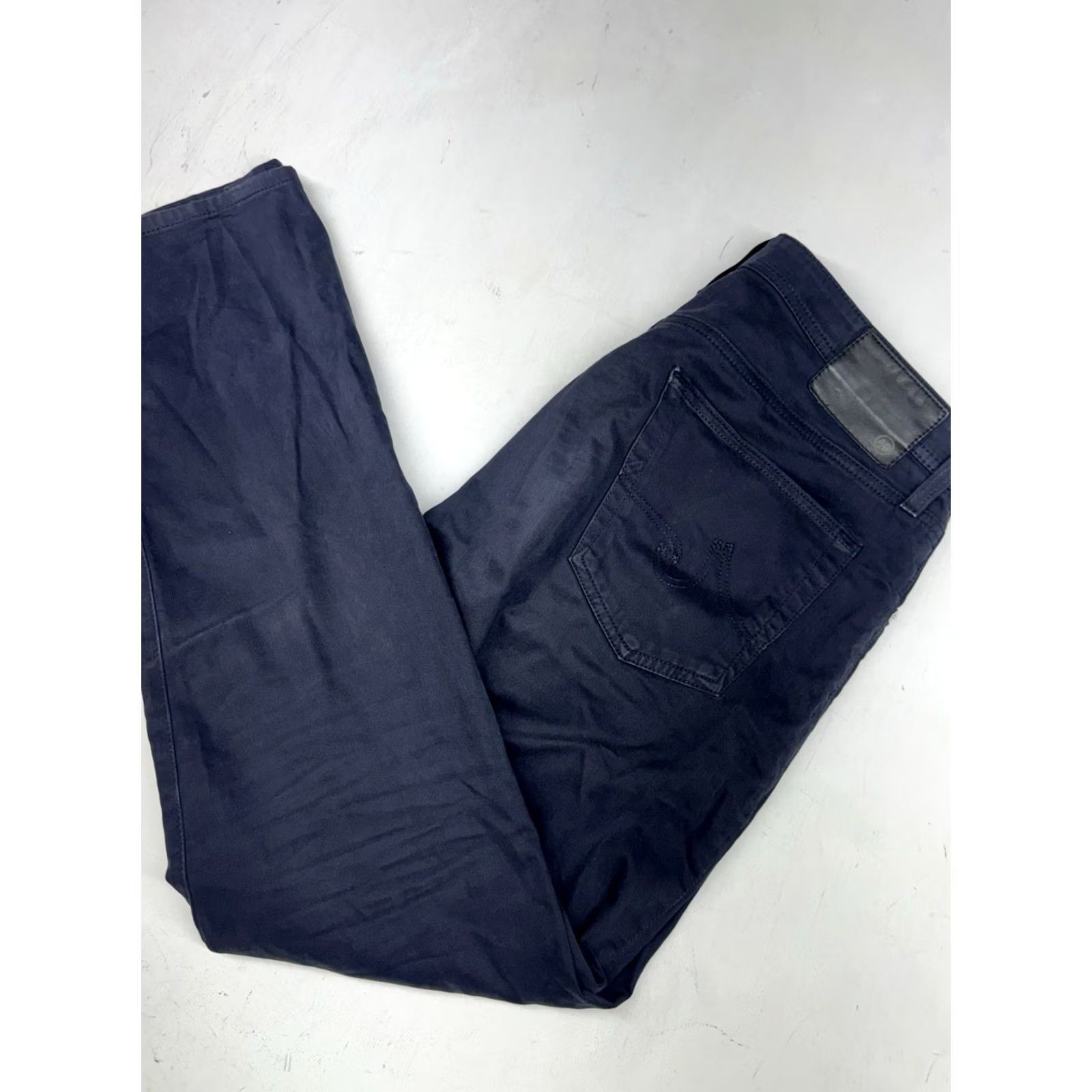Vintage AG Adriano Goldschmied Mens The Graduate Tailored Leg Chino Pants Blue 34x32 Flat Front Size US 34 / EU 50 - 2 Thumbnail