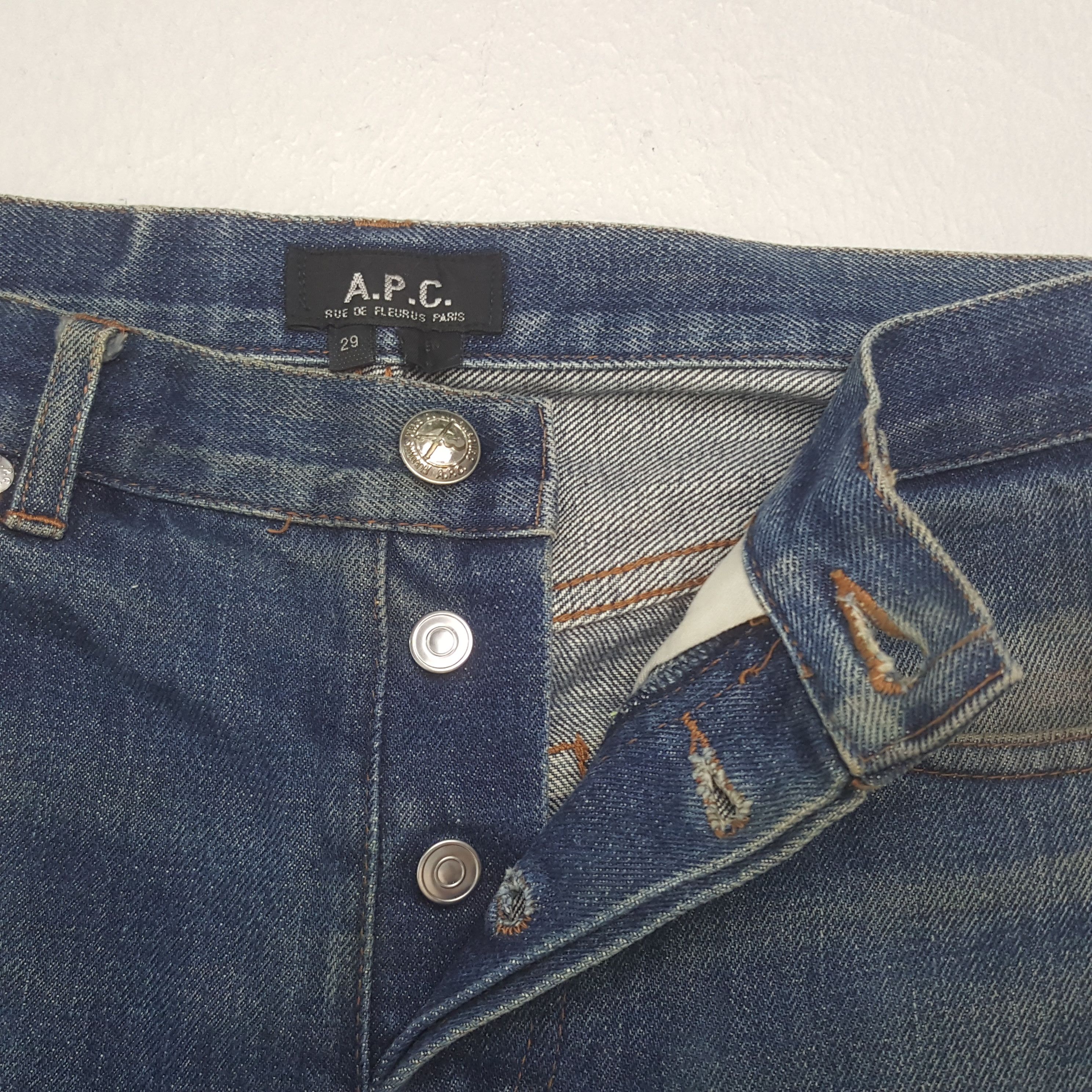 A.P.C. Vintage A.P.C. Selvedge Designer Brand Denim Jeans RR21 Size US 31 - 7 Thumbnail