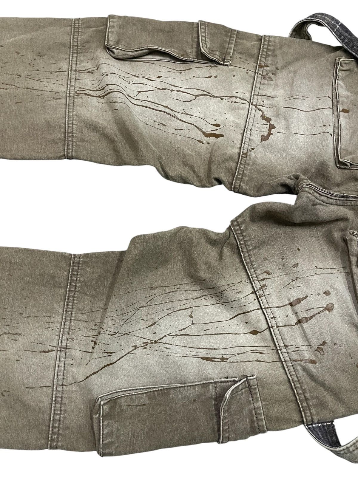 BUFFALO BOBS × Hysteric Glamour × Le Grande Bleu (L.G.B.) As Urban Cargo Baggy Suspender Painter Pants Size US 29 - 13 Thumbnail