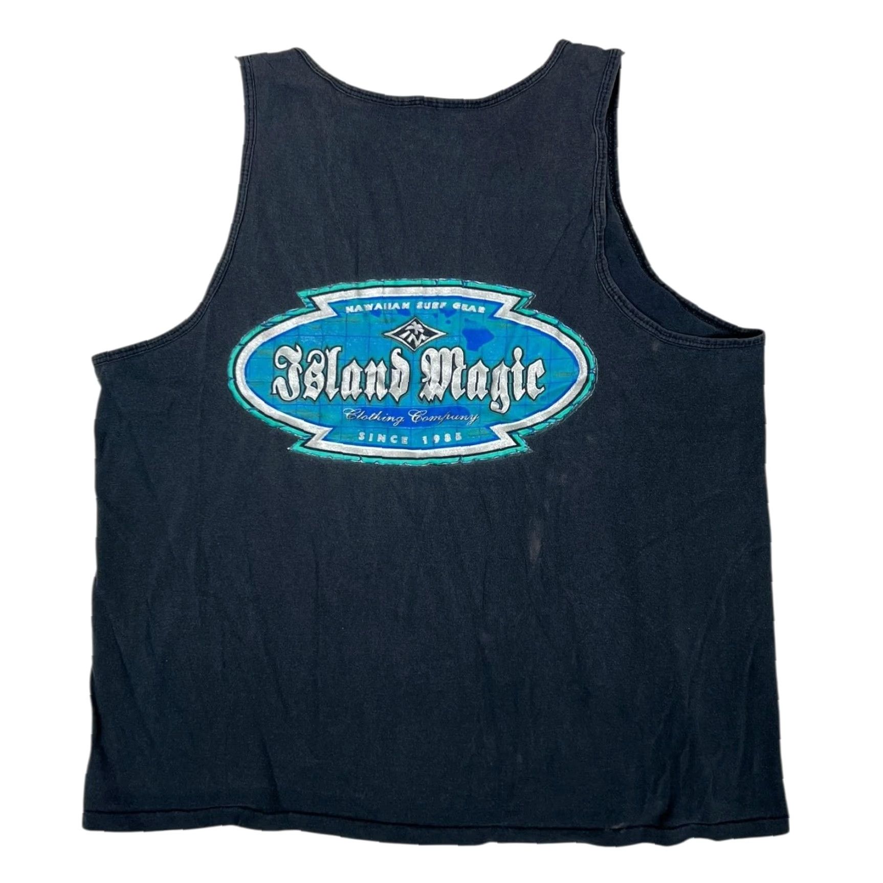 Vintage VINTAGE Island Magic Tank Top Shirt Mens Large Black Hawaiian Beach Surf Graphic Tongue Size US L / EU 52-54 / 3 - 2 Thumbnail