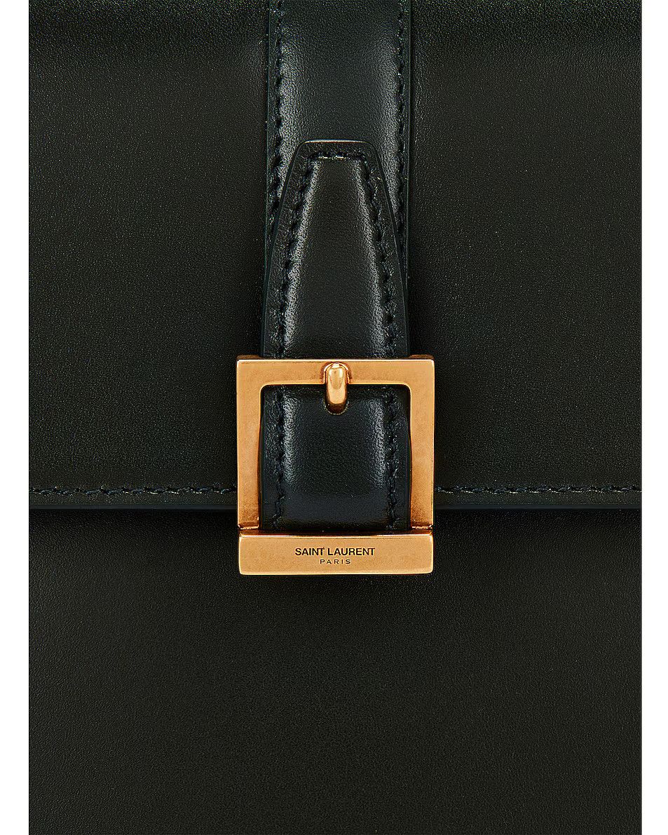 Saint Laurent Paris o1bcso1str0325 Size: OS/Bo Top Handle Velvet in Dark Green Size ONE SIZE - 8 Thumbnail