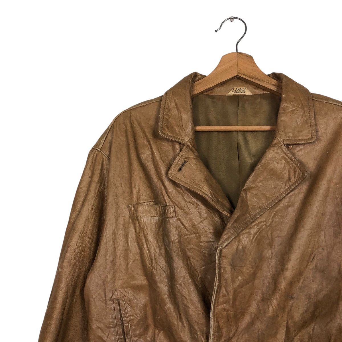 Japanese Brand 📌Vintage Cropped Leather Jacket Biker Zegna Issey Miyake Size US M / EU 48-50 / 2 - 8 Thumbnail