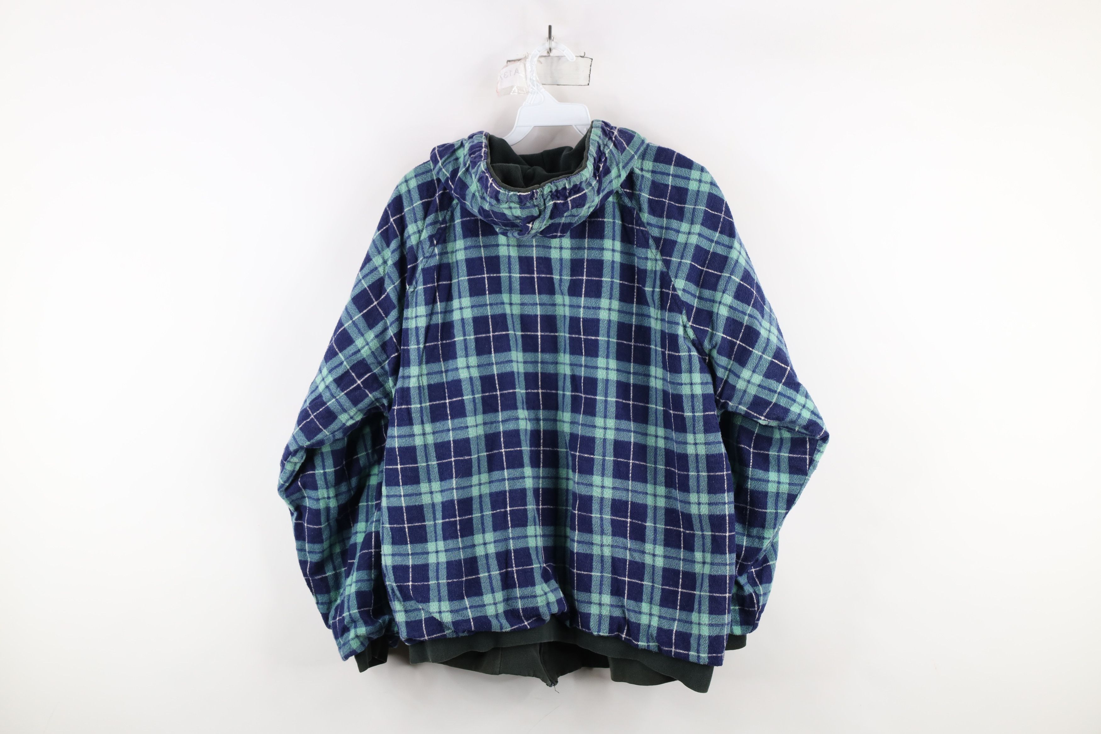 Vintage Vintage 90s Streetwear Blank Reversible Full Zip Hoodie Size US L / EU 52-54 / 3 - 17 Thumbnail