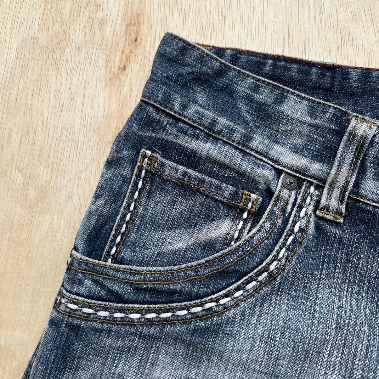Japanese Brand BLACK by BACK NUMBER DENIM BLUE WASHED STYLE JAPANESE Size US 30 / EU 46 - 9 Thumbnail