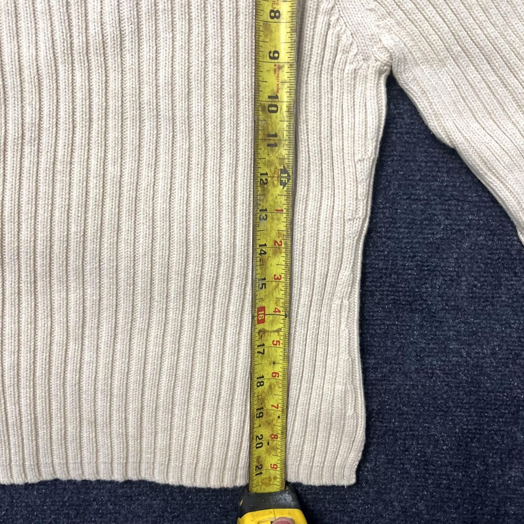 Vintage VINTAGE Jeanne Pierre Sweater Womens M White 1/4 Zip Mock Neck Knit Shirt Pullover Casual Knitwear Size M / US 6-8 / IT 42-44 - 6 Thumbnail