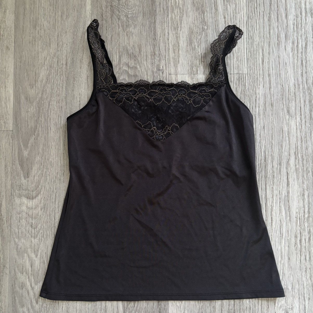 Other Vanity Fair Black Lace Trim Vintage Camisole Stretch XL Size XL / US 12-14 / IT 48-50 - 1 Thumbnail