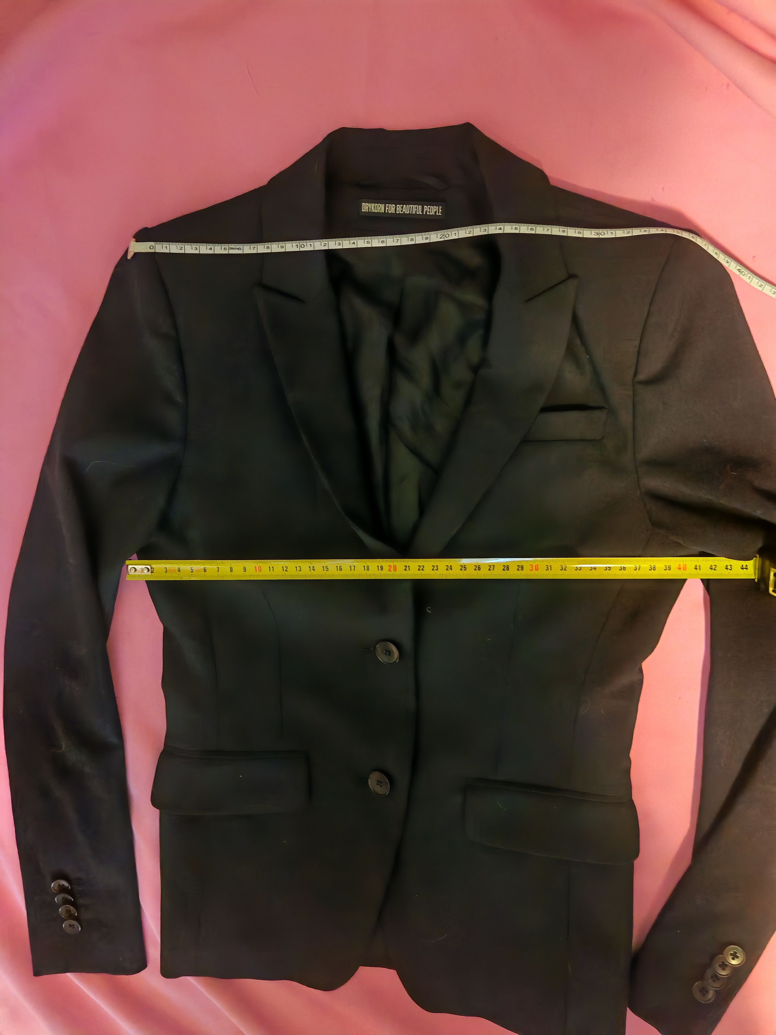 DRYKORN DRYKORN Tailored Virgin Wool Black Blazer Jacket Corpcore XS Size XS / US 0-2 / IT 36-38 - 12 Thumbnail